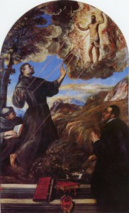 S. Francesco riceve le stimmate, Tiziano.